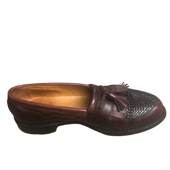 Allen Edmonds Cody Classic Preppy Leather Tassel Loafer Braided Brown Men’s 9 C - Picture 1 of 14